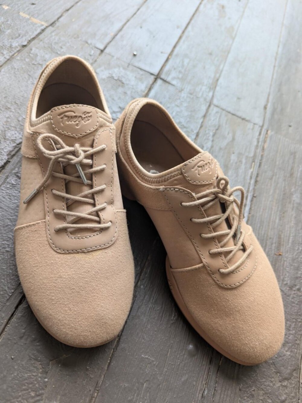 Fuego Split Sole Dance Shoes - WOMENS SIZE 8, EUC..worn ONCE..LATTE color